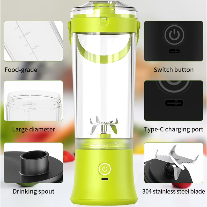 LUXRISEON High Speed Portable Juice Blender with Safety Protection System Quiet Operation