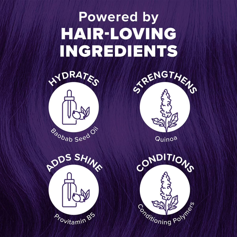 Splat Midnight Tanzanite Hair Dye Kit, Semi-Permanent Purple Hair Color for Brunettes