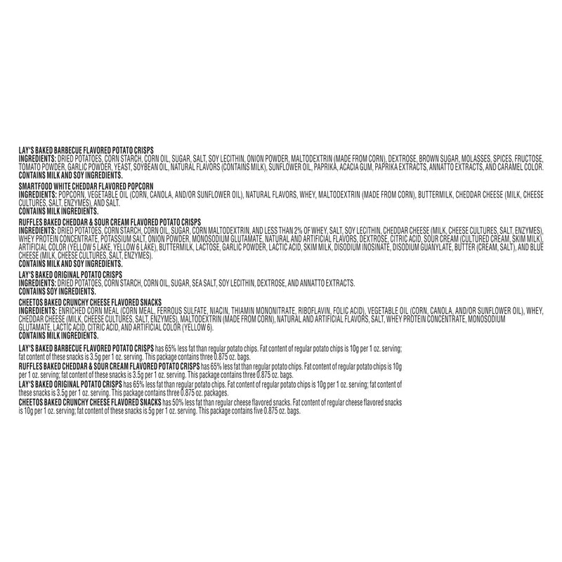 Frito-Lay Baked and Popped Mix Variety pack Snack Chips, 18 Count Multipack