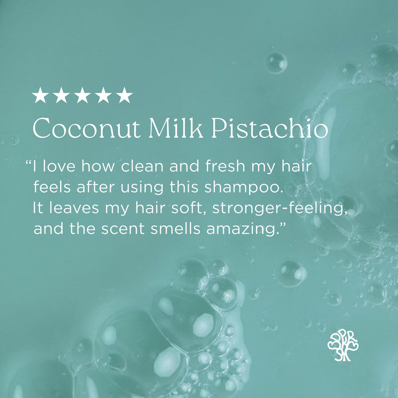 Hairitage Coconut Milk Pistachio Strengthening Shampoo for Dry Damaged Hair, 15 fl oz