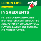 7UP Caffeine Free Lemon Lime Soda Pop, 12 fl oz, 24 Pack Cans