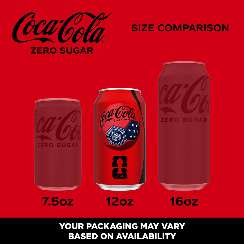 Coca-Cola Zero Sugar Soda Pop Cans, 12 fl oz, 24 Pack