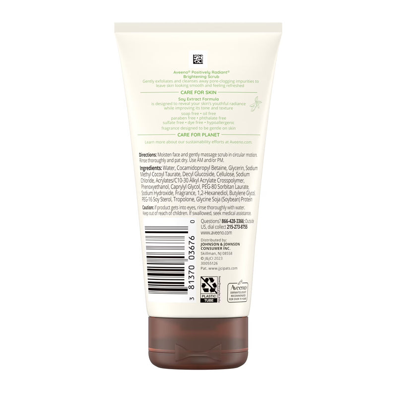 Aveeno Positively Radiant Skin Brightening Exfoliating Daily Face Scrub, 5 oz