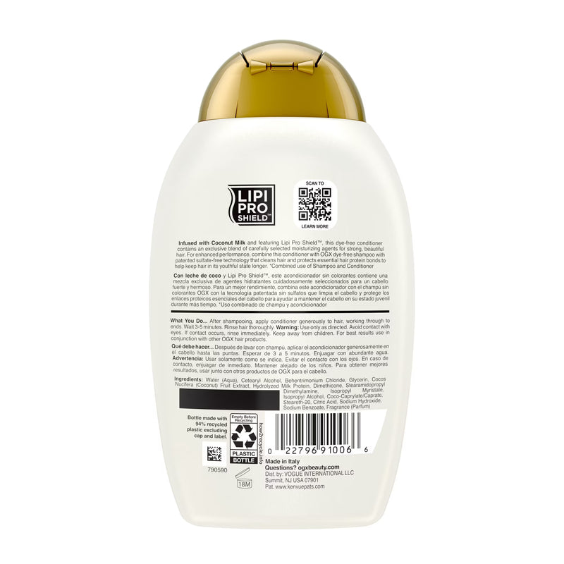 OGX Nourishing + Coconut Milk Moisturizing Hair Conditioner, 13 fl. oz