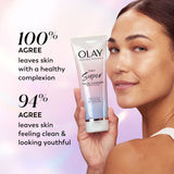 Olay Super Facial Cleanser – Advanced Deep Clean & Hydrating Formula for All Skin Types, Gently Removes Impurities and Makeup, Enhances Moisture Balance, Promotes Radiant and Smooth Skin, 6.7 oz
