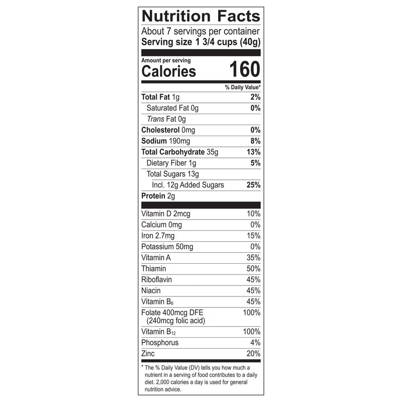 Post Honeycomb Crunchy Cereal 10 oz, Cardboard Box Shelf Stable