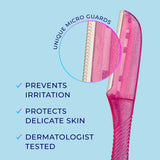 Schick Hydro Silk Touch-up Manual Dermaplaning Razor with Precision Cover, 3 Ct, Women’s Face Razor