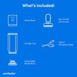 nutribullet Flex portable blender NBPB10200BB, Sapphire Blue, 20oz