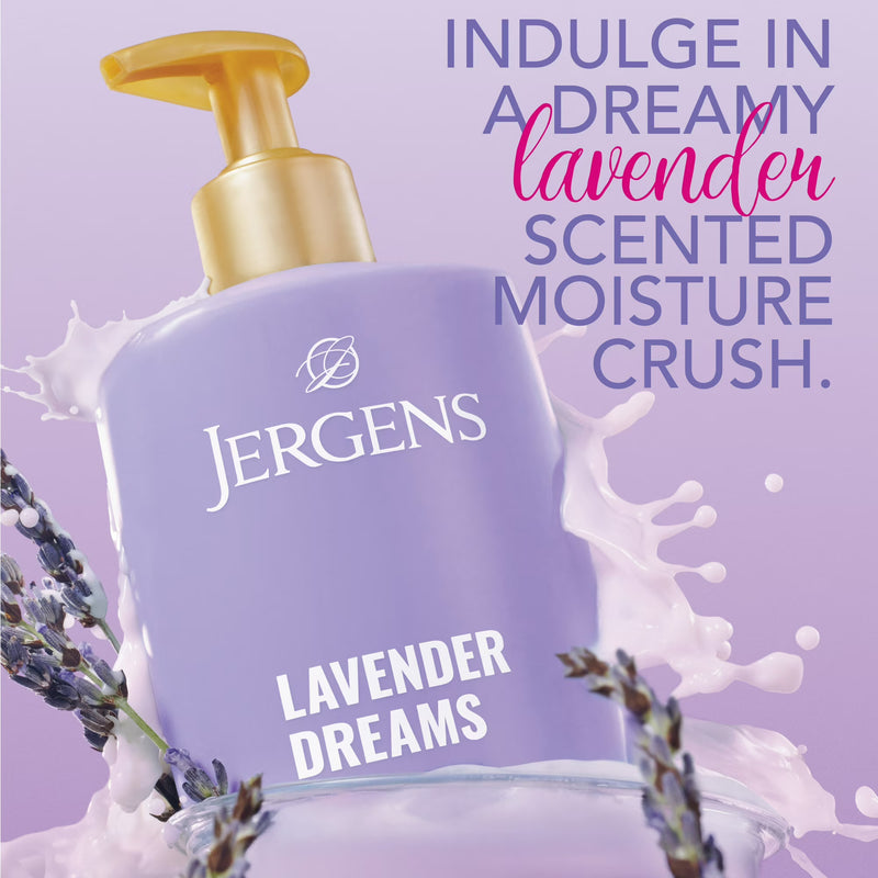 Jergens Shea Fusion Lavender Dreams Scented Body Lotion, Moisturizer for Dry Skin, 14 fl oz