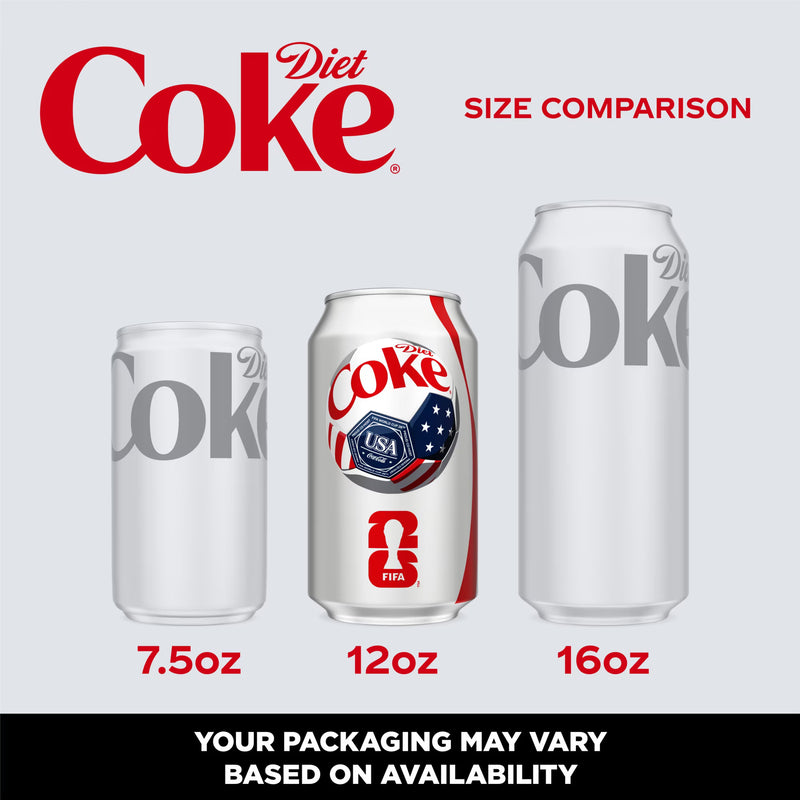 Diet Coke Soda Pop Cans, 12 fl oz, 24 Pack