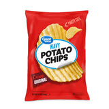 Great Value Original Wavy Potato Chips Party Size, 13 oz