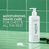 Native Shave Cream for Face & Body, Cedarwood & Jasmine 7.6 fl oz