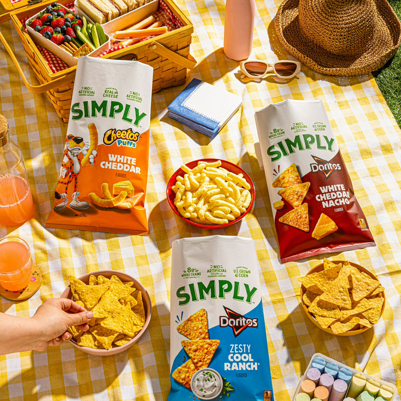 Cheetos Simply Puffs Cheese White Cheddar Flavored Snacks, 8 Count