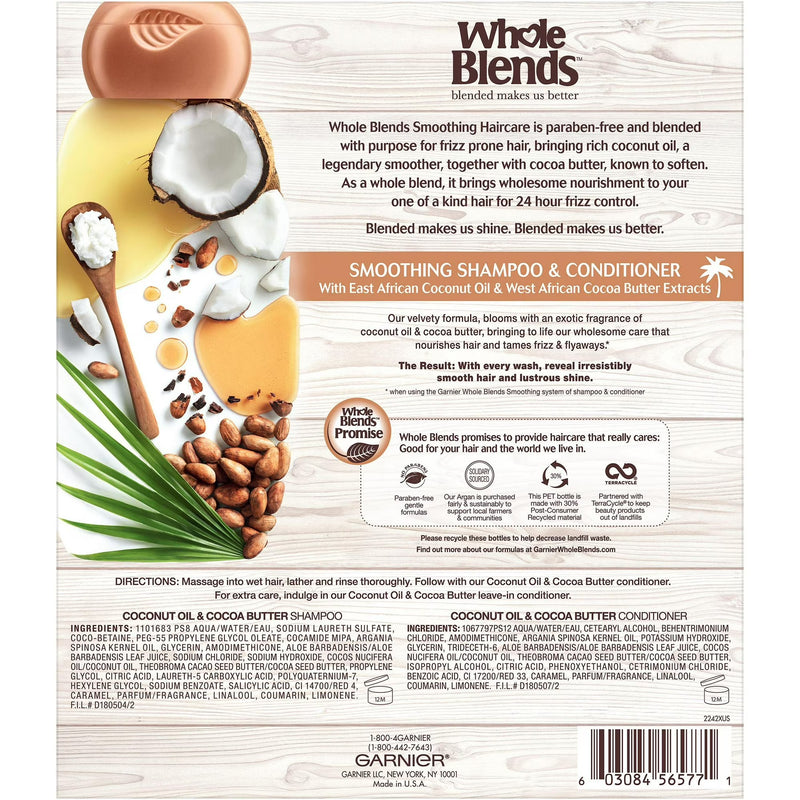 Garnier Whole Blends Smoothing Shampoo and Conditioner Set