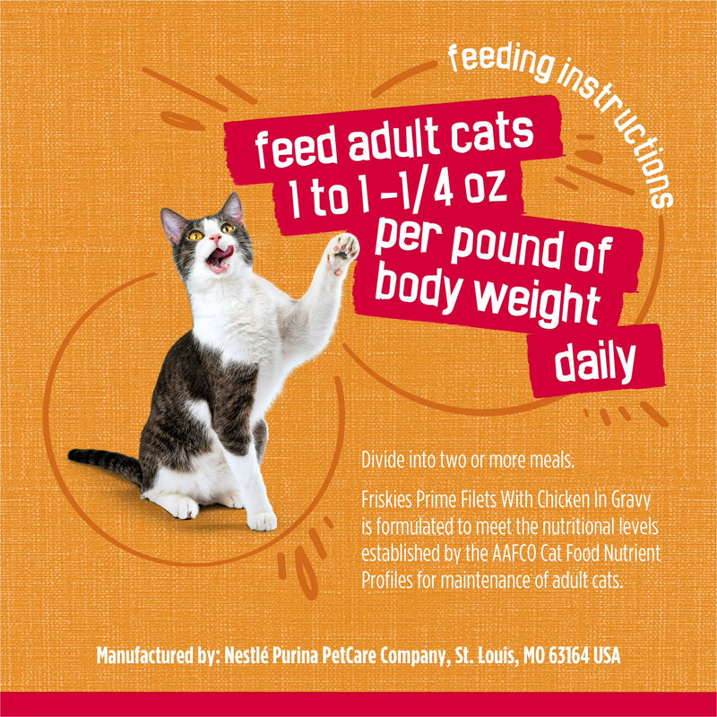 Purina Friskies Prime Filet, Chicken in Gravy, Wet Cat Food, 5.5 oz Can