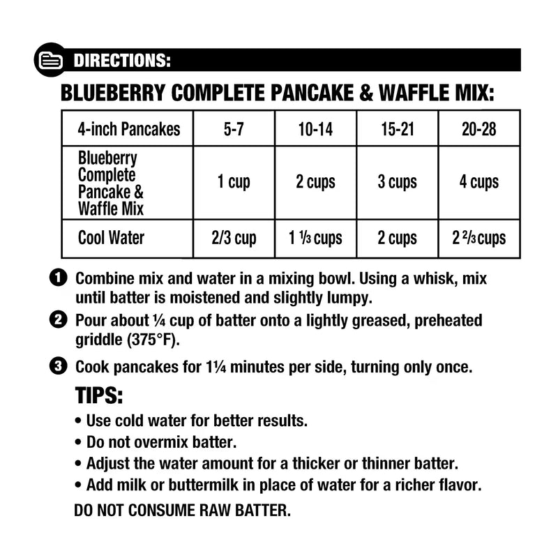 Great Value Complete Blueberry Pancake & Waffle Mix, 28 oz