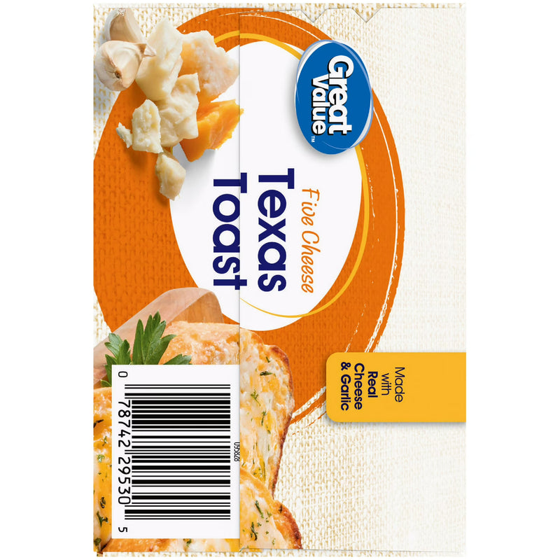 Great Value Five Cheese Texas Toast, 13.5 oz, 8 Count (Frozen)