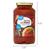 Great Value Flavored with Meat Pasta Sauce, 24 oz Jar