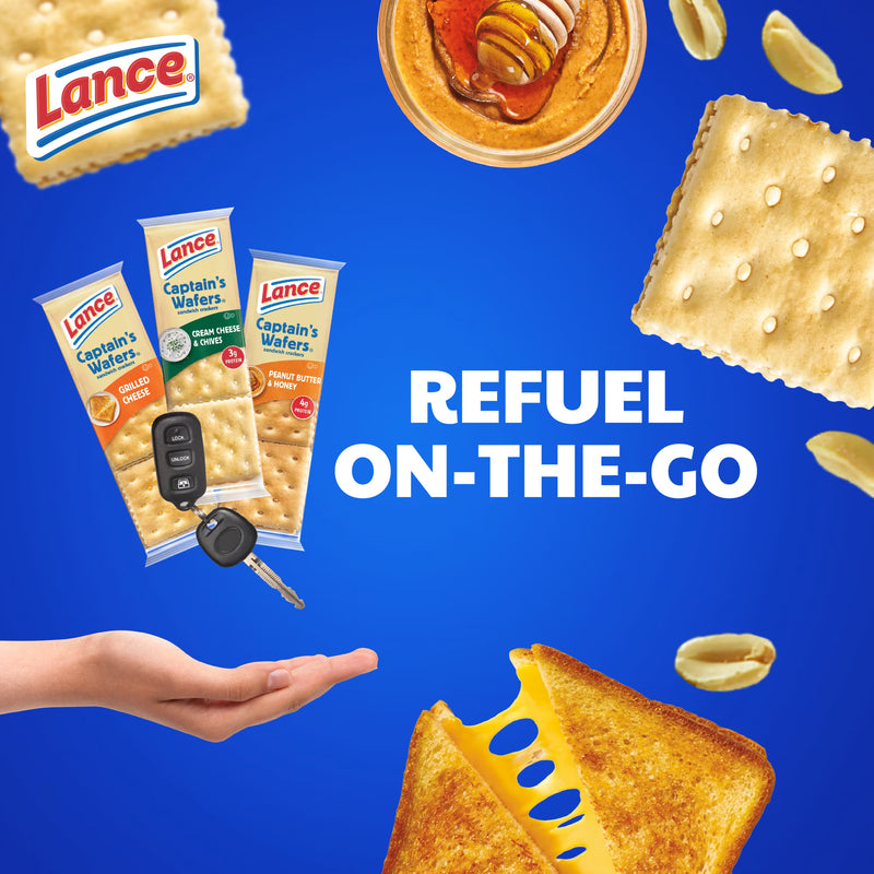 Lance Sandwich Crackers, Captain's Wafers, Variety Pack, 10 Individual Packs, 6 Sandwiches Each