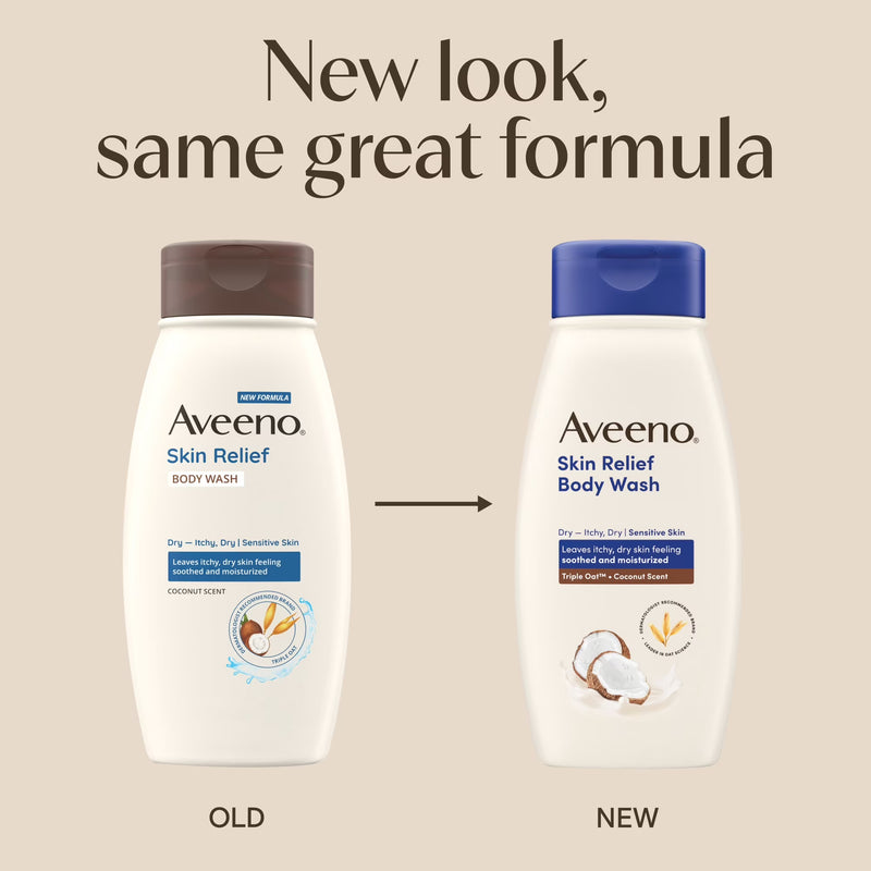 Aveeno Skin Relief Body Wash with Coconut Scent, 18 fl. oz