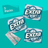 EXTRA Polar Ice Sugar Free Chewing Gum, Cool Mint Flavor, 15 Pieces per Pack, 3 Pack
