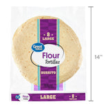 Great Value Burrito Flour Tortillas, 20 oz, 8 Count