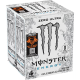 Monster Energy, Zero Ultra, Sugar Free Energy Drink, 4 Pack - 16 Fl Oz