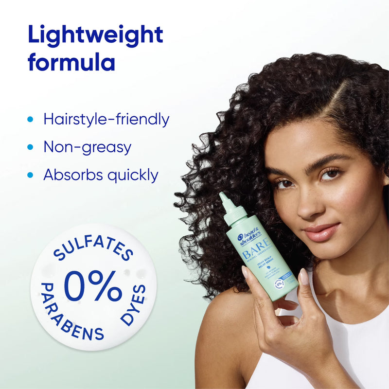 Head and Shoulders BARE Itchy Scalp Relief Serum, Instant Cooling, Lightweight, Anti-Dandruff, 4.2 fl oz