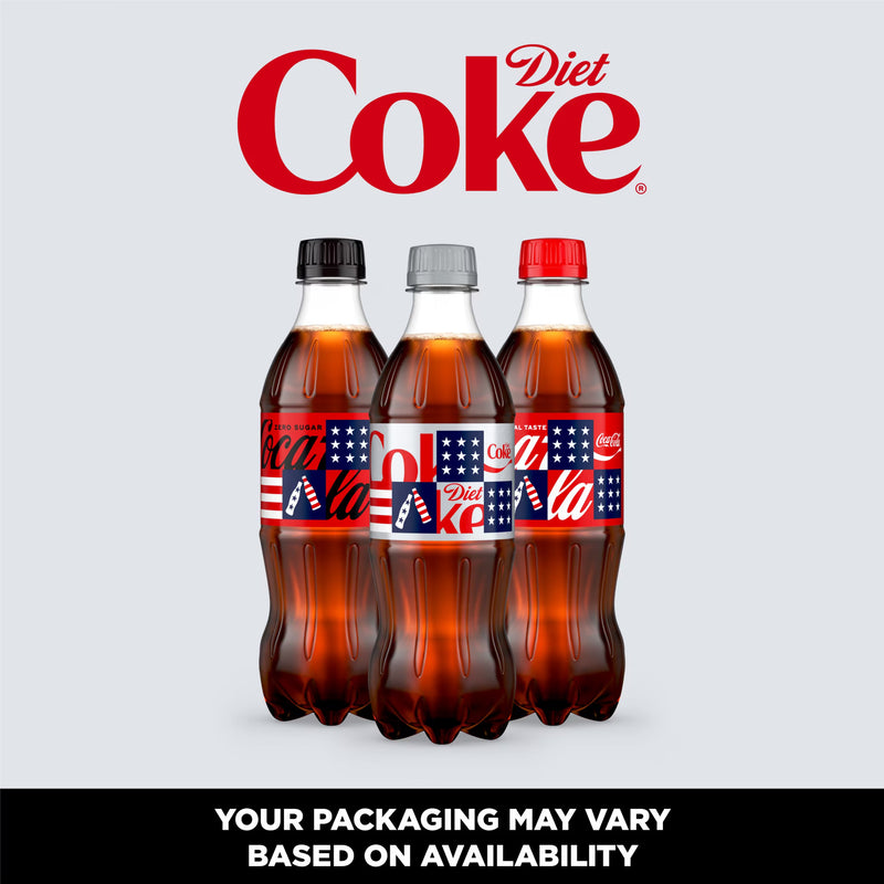 Diet Coke Soda Pop Bottles, 16.9 fl oz, 6 Pack