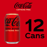 Coca-Cola Zero Sugar Caffeine-Free Soda Pop Fridge Pack Cans, 12 fl oz, 12 Pack