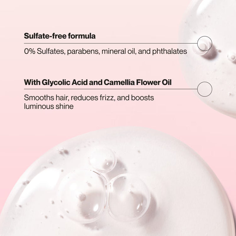 Suave Hydra Gloss Sulfate Free Shampoo with Glycolic Acid & Camellia Flower Oil, 18 fl oz