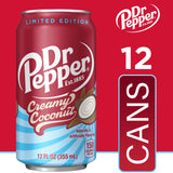 Dr Pepper Creamy Coconut Soda Pop, 12 fl oz, 12 Pack Cans