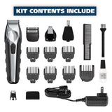 Wahl Lithium Ion All-in-One Beard Trimmer for Men - Black/ Silver Model 9888-600