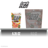 Sour Strips Bites Strawbango Flavored Chewy, Sour Candy Bag, 6.35 oz
