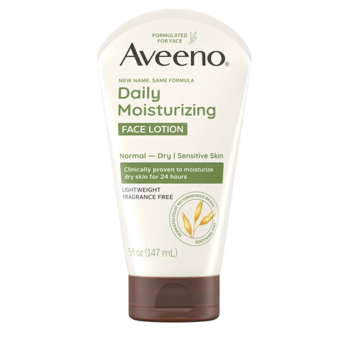 Aveeno Daily Moisturizing Face Lotion with Oat for Dry Skin, 5 fl oz