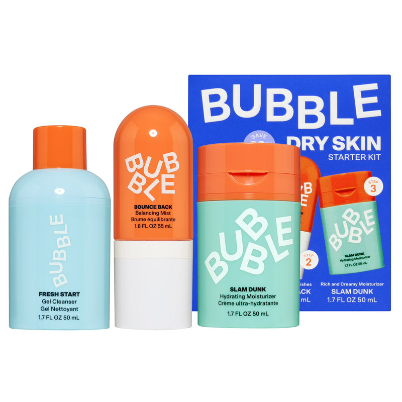 Bubble Skincare 3-Step Hydrating Routine Bundle for Normal to Dry Skin, Set of 3