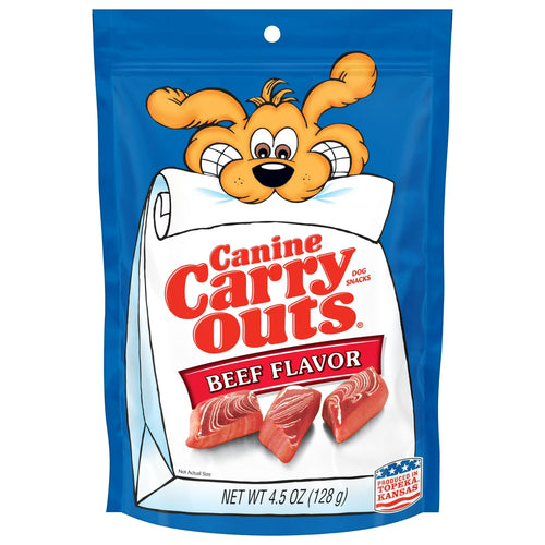 Canine Carry Outs Beef Flavor Dog Treats, 4.5 Ounce Bag
