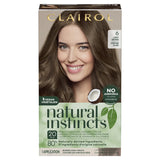 Clairol Natural Instincts Demi-Permanent Hair Color Creme, 6 Light Brown, Hair Dye, 1 Application