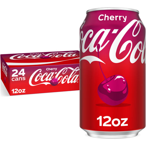 Coca-Cola Cherry Soda Pop Cans, 12 fl oz, 24 Pack