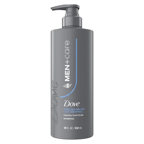 Dove Men+Care Shampoo for Instantly Cools Scalp Cooling Relief with Icy Menthol, 18 fl oz 1 Count