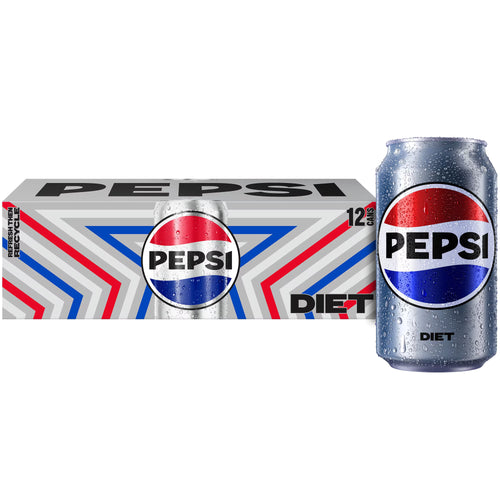 Diet Pepsi Cola Soda Pop, 12 fl oz, 12 Pack Cans