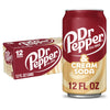 Dr Pepper & Cream Soda Pop, 12 fl oz, 12 Pack Cans
