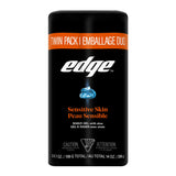 Edge Sensitive Skin Shave Gel for Men, Twin Pack, 14 oz