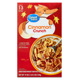 Great Value Cinnamon Crunch Breakfast Cereal, 19 oz