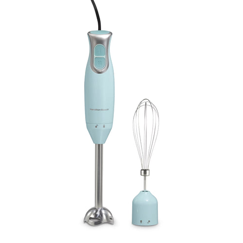 Hamilton Beach 2 Speed Immersion Blender with Stainless Steel Blending Wand and Whisk, Ice Blue