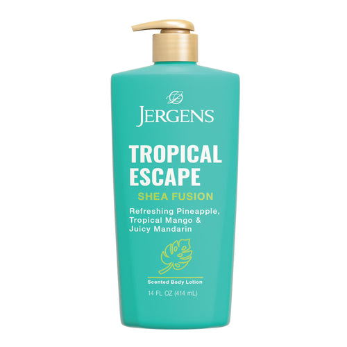 Jergens Shea Fusion Tropical Escape Scented Body Lotion with Shea Butter & Vitamin E for 24-Hour