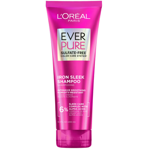 L'Oreal Paris EverPure Sulfate Free Iron Sleek Smoothing Shampoo, 6.8 fl oz