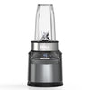 Ninja Nutri Pro Compact Personal Blender, 18-Oz and 24-Oz To-Go Cups & Spout Lids, Auto-iQ Technology, Smoothies, Crush, BN400 Stone Silver