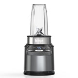 Ninja Nutri Pro Compact Personal Blender, 18-Oz and 24-Oz To-Go Cups & Spout Lids, Auto-iQ Technology, Smoothies, Crush, BN400 Stone Silver