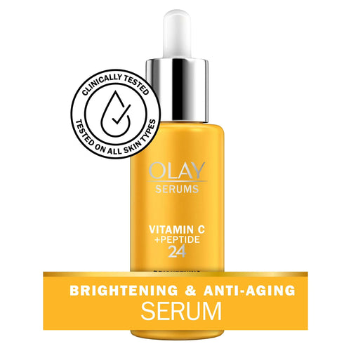 Olay Skin Care Vitamin C + Peptide 24 Brightening Facial Serum, for Dry Dull Skin, 1.3 fl oz
